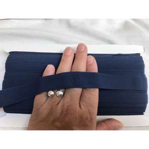 Mat elastisk skråbånd/ foldeelastik (marine), pt udsolgt